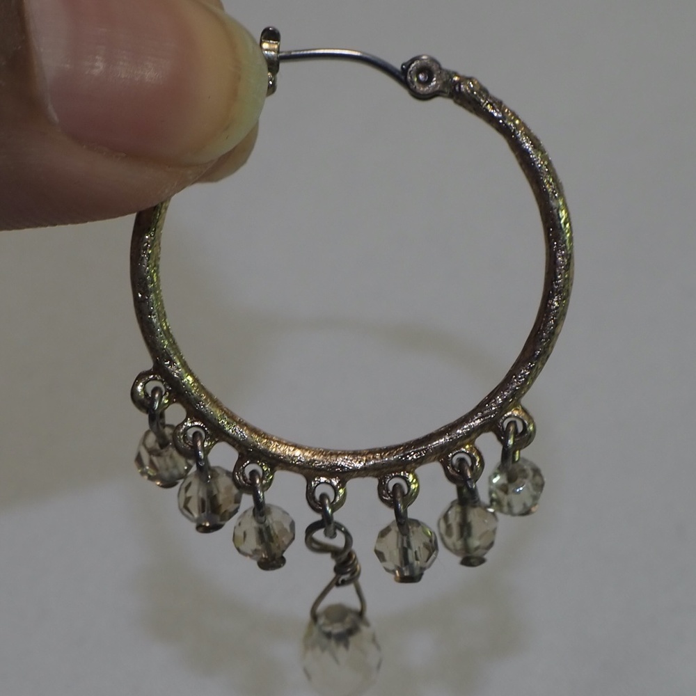 Crystal hoop earring